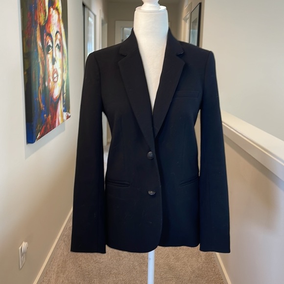 J crew classic wool blend black blazer two button front - Picture 8 of 12